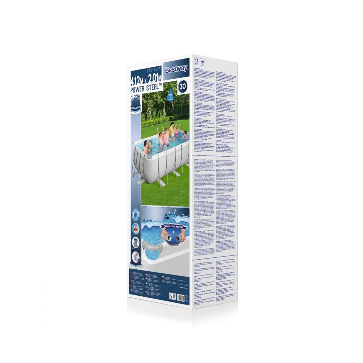 Piscina rettangolare Power Steel 412 x 201 x 122 cm