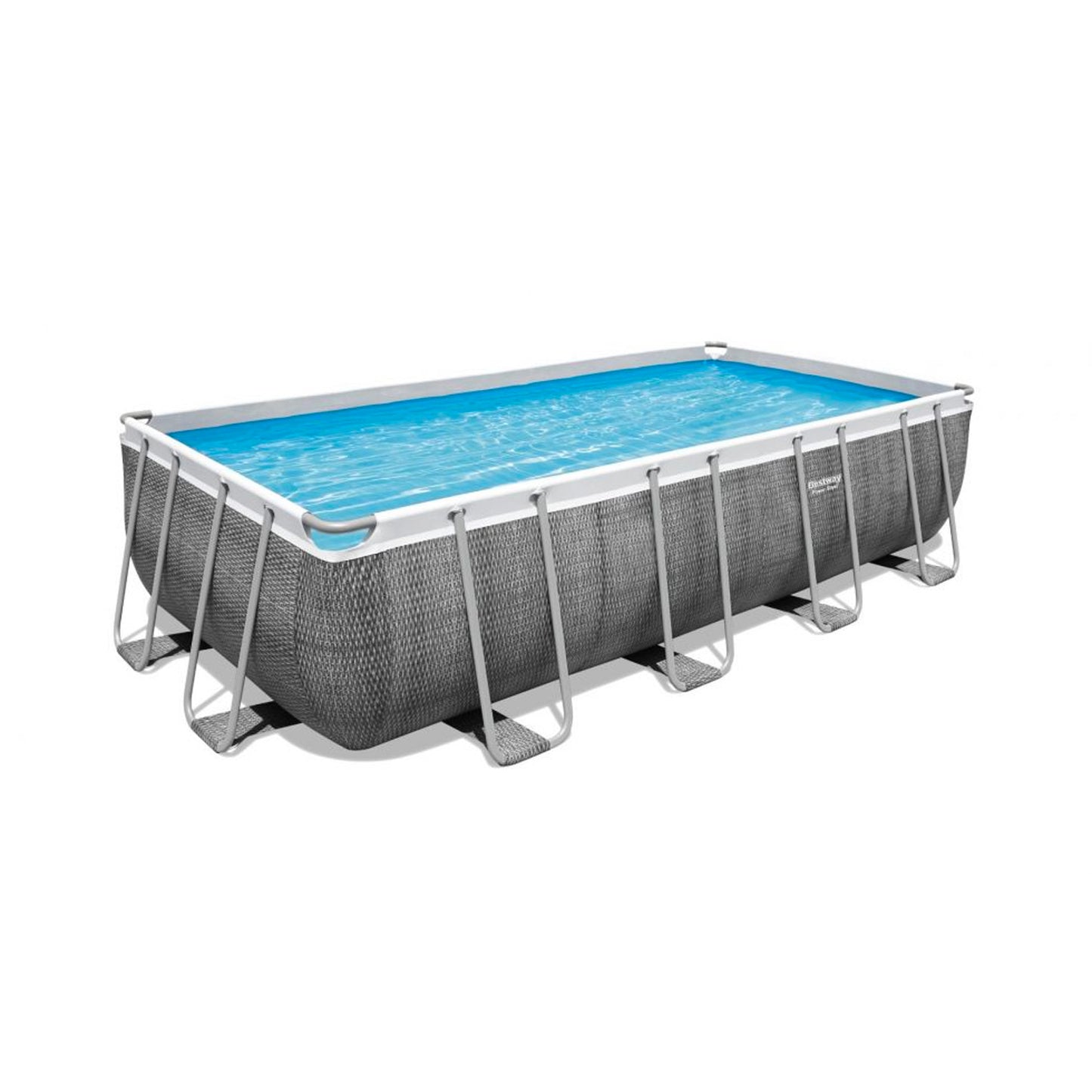 Piscina rettangolare Power Steel rattan 488 x 244 x 122 cm