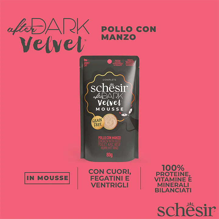 Schesir After Dark Pollo con manzo in mousse 80g