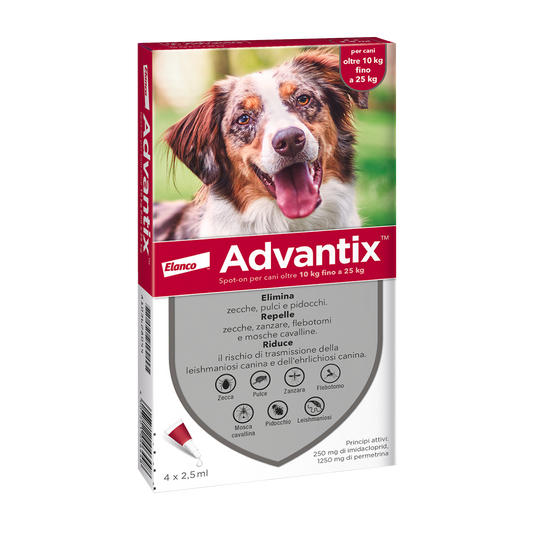 Advantix Spot-on per cani da 10 a 25kg - Giardango