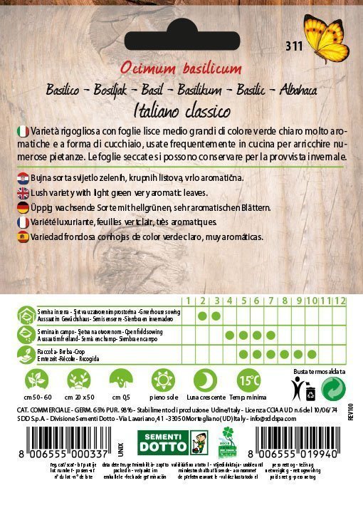 Basilico Italiano Classico - Giardango