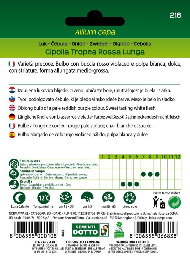 Cipolla Tropea Rossa Lunga - Giardango