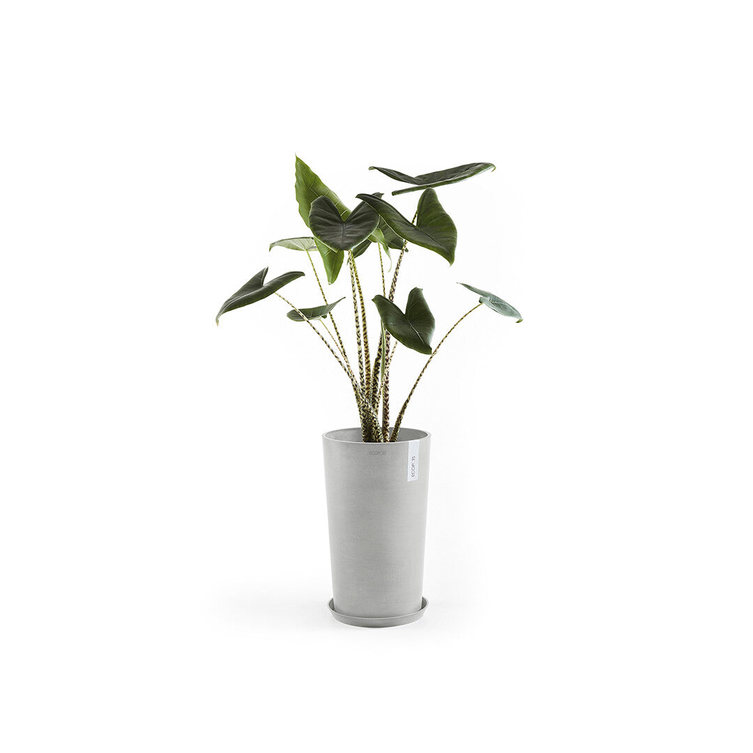 Vaso Tondo Ecopots Amsterdam Mid High 50 Grigio Chiaro