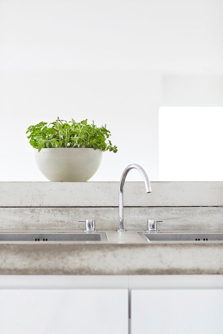 Vaso Tondo Ecopots Brussels 25 Grigio Chiaro