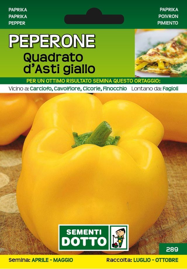 Peperone Quadrato d'Asti Giallo