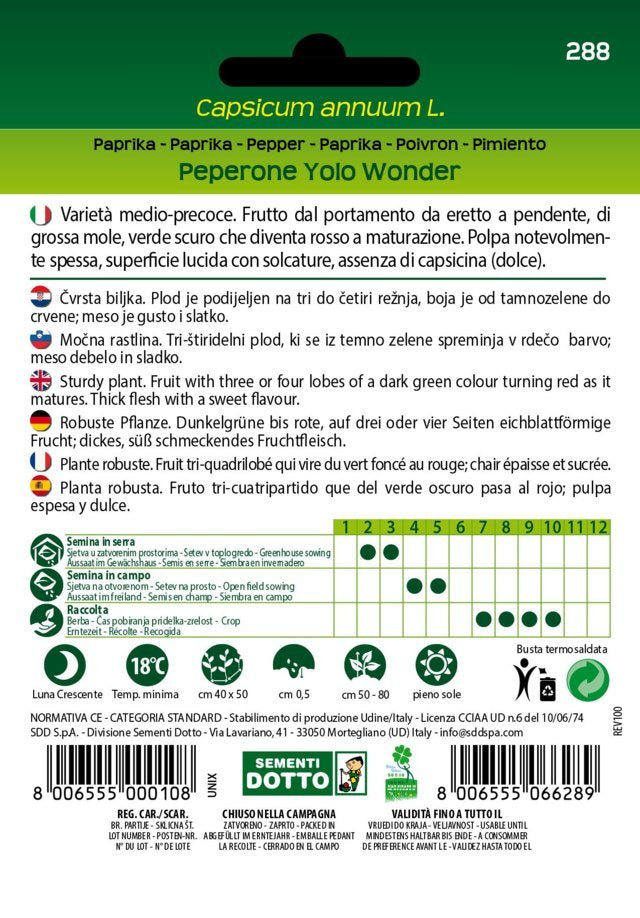Peperone Yolo Wonder