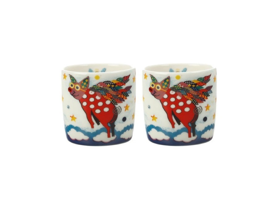 Set 2 Bicchierini da Caffè Smile Style Pigasus 100 ml - Giardango