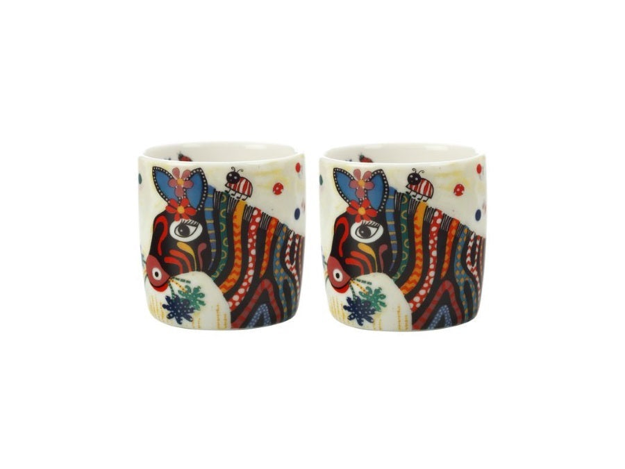 Set 2 Bicchierini da Caffè Smile Style Stripes 100 ml - Giardango