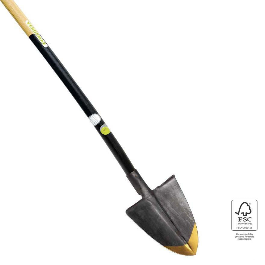 Vanghetto a Punta con Manico in Legno di Faggio 100% FSC® 27x30 cm Lunghezza 130 cm