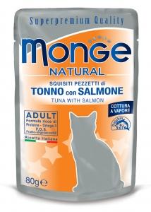 Monge Natural Pezzetti con Tonno e Salmone 80 g - Giardango