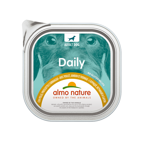 Almo Nature Daily con Pollo, Prosciutto e Formaggio