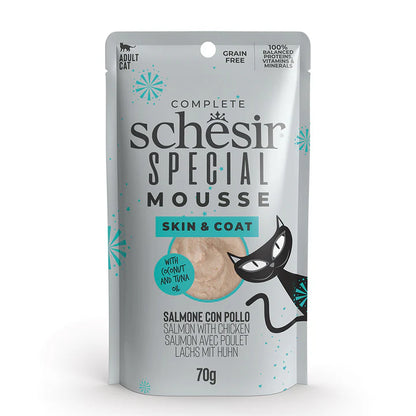 Schesir Special Skin&Coat salmone con pollo in mousse 70g