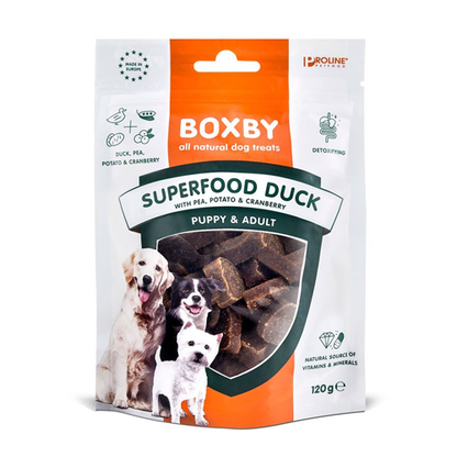 Boxby Superfood Duck con Anatra, Piselli e Mirtilli Rossi 120 g