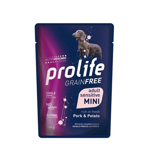 Prolife Grain Free Adult Sensitive Mini con Maiale e Patate