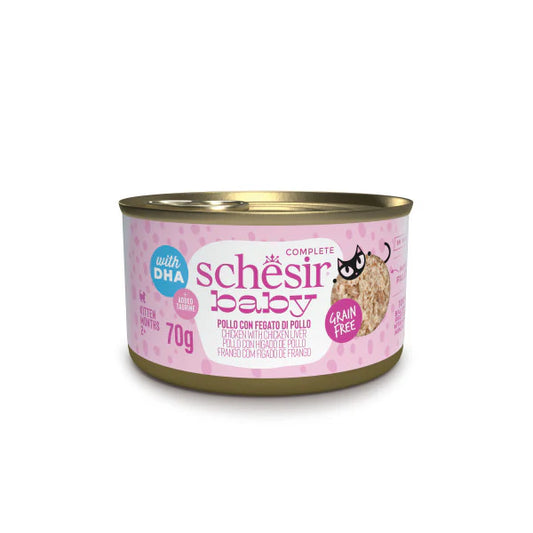 Schesir Baby Filettini di pollo con fegato di pollo in brodo 70g