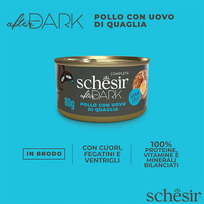 Schesir After Dark Pollo con uovo di quaglia in brodo 80g