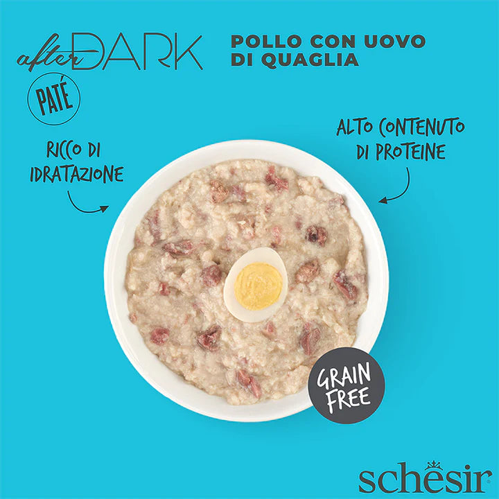 Schesir After Dark Pollo con uovo di quaglia in paté 80g