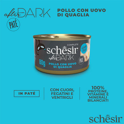 Schesir After Dark Pollo con uovo di quaglia in paté 80g