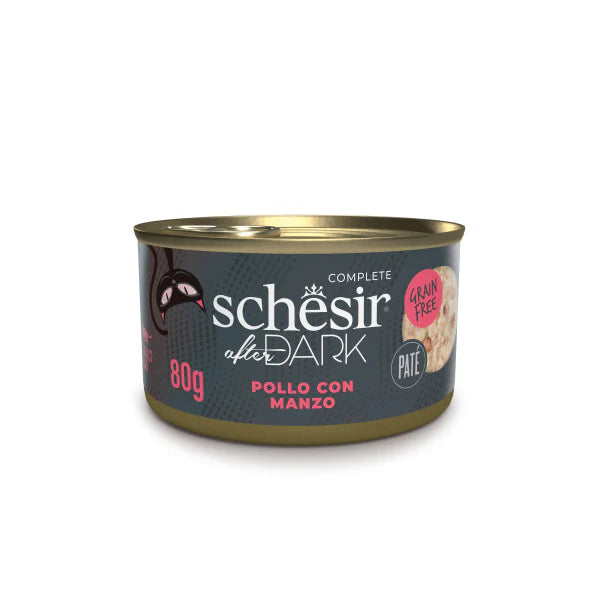 Schesir After Dark Pollo con manzo in paté 80g