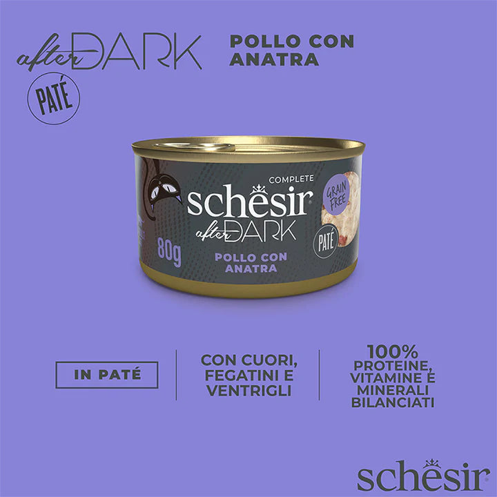 Schesir After Dark Pollo con anatra in paté 80g