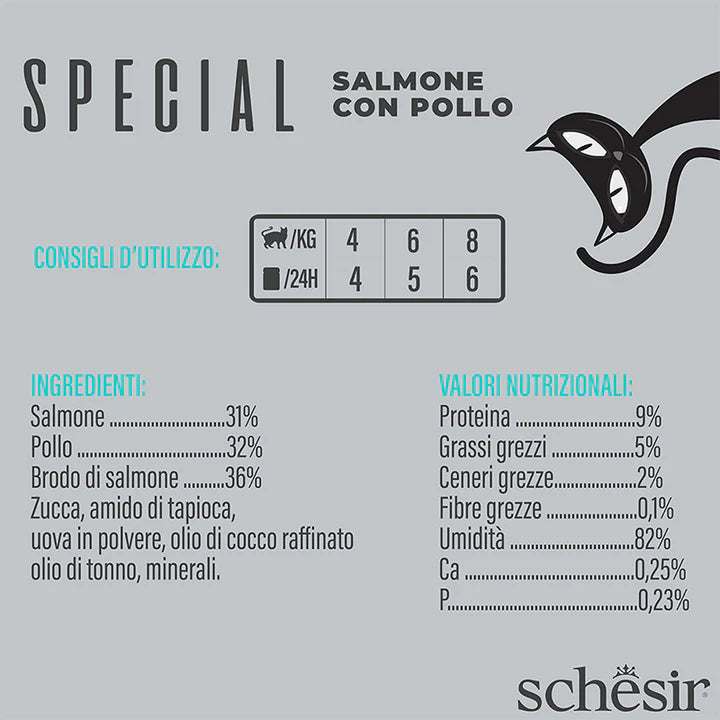 Schesir Special Skin&Coat salmone con pollo in mousse 70g