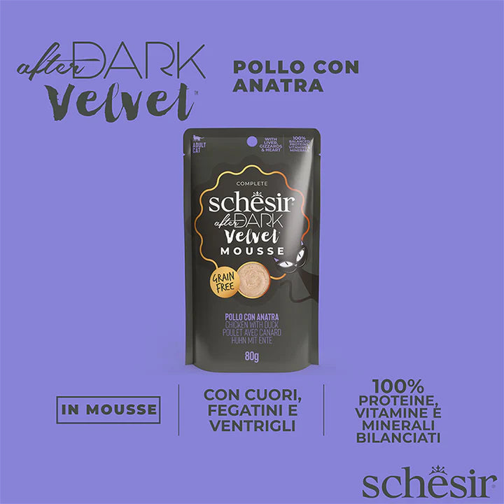 Schesir After Dark Pollo con anatra in mousse 80g