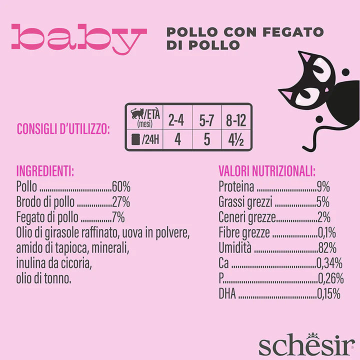 Schesir Baby Pollo con fegato di pollo in mousse 70g