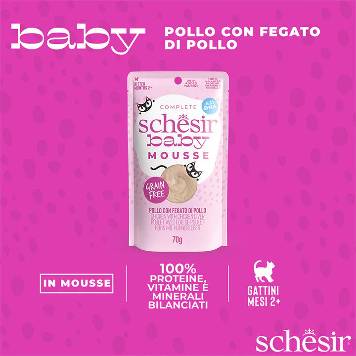 Schesir Baby Pollo con fegato di pollo in mousse 70g