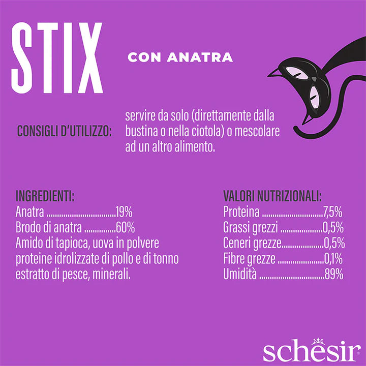 Schesir Stix Snack in crema anatra 90g