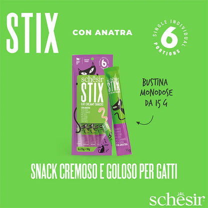 Schesir Stix Snack in crema anatra 90g