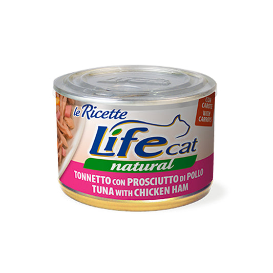 Life Cat Natural Tonnetto con Prosciutto di pollo e Carote 150 g