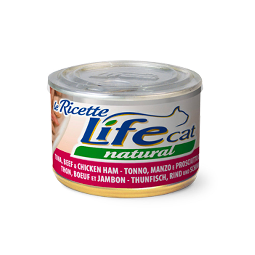 Life Cat Natural Tonno con Manzo e Prosciutto 150 g