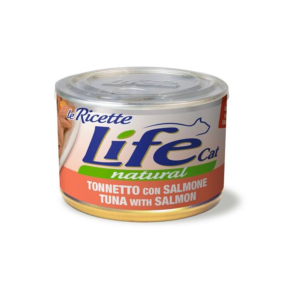 Life Cat Natural Tonno con Salmone e Carote 150 g