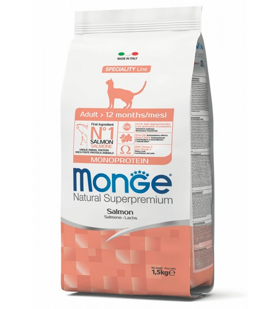 Monge Cat Adult con salmone - Natural Superpremium - Giardango