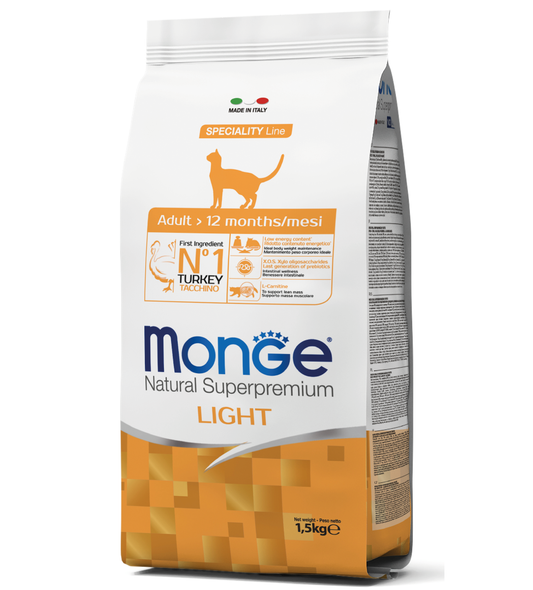 Monge Cat Adult Light con tacchino - Natural Supepremium