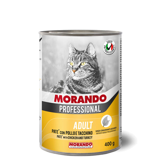 Morando Professional Cat Adult Paté con pollo e tacchino 400 g