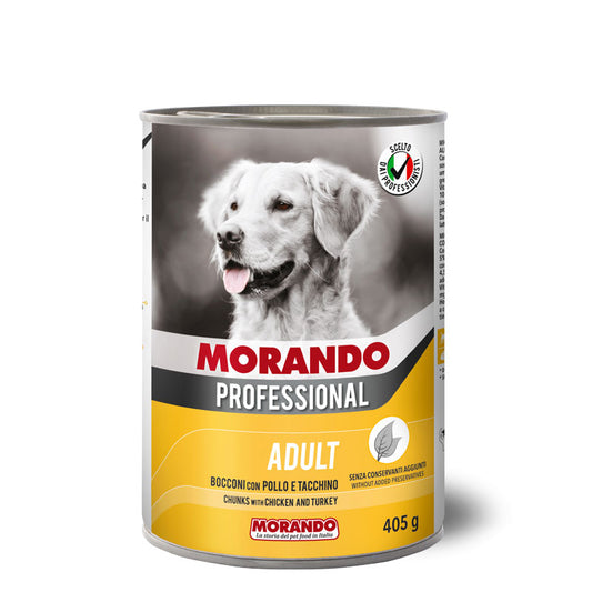 Morando Professional Dog Adult Bocconi con pollo e tacchino 405 g