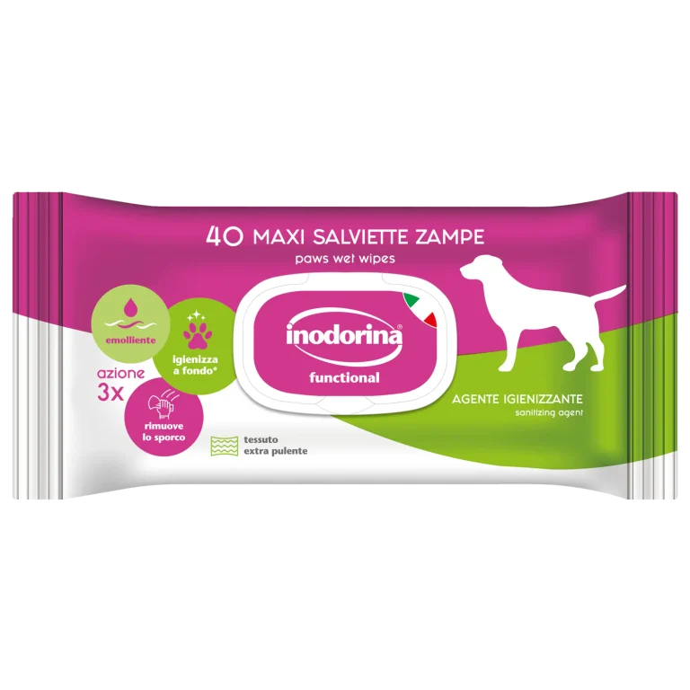 Inodorina Salviette Functional per zampe 40pz