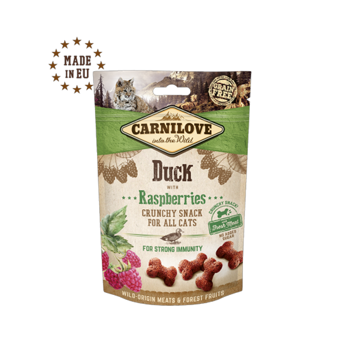 Carnilove Cat Snack con Anatra e Lamponi