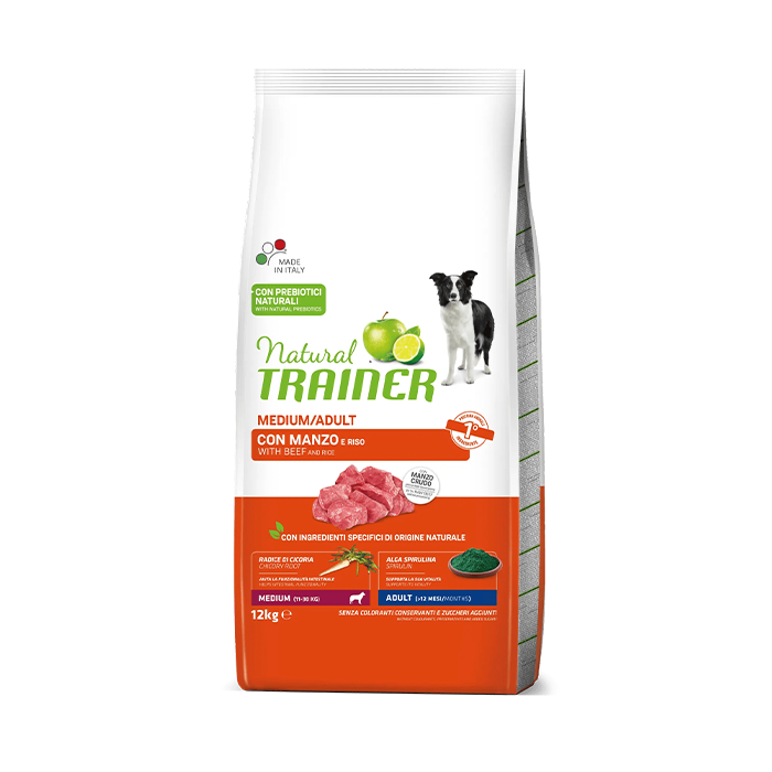 Natural Trainer Medium Adult con Manzo