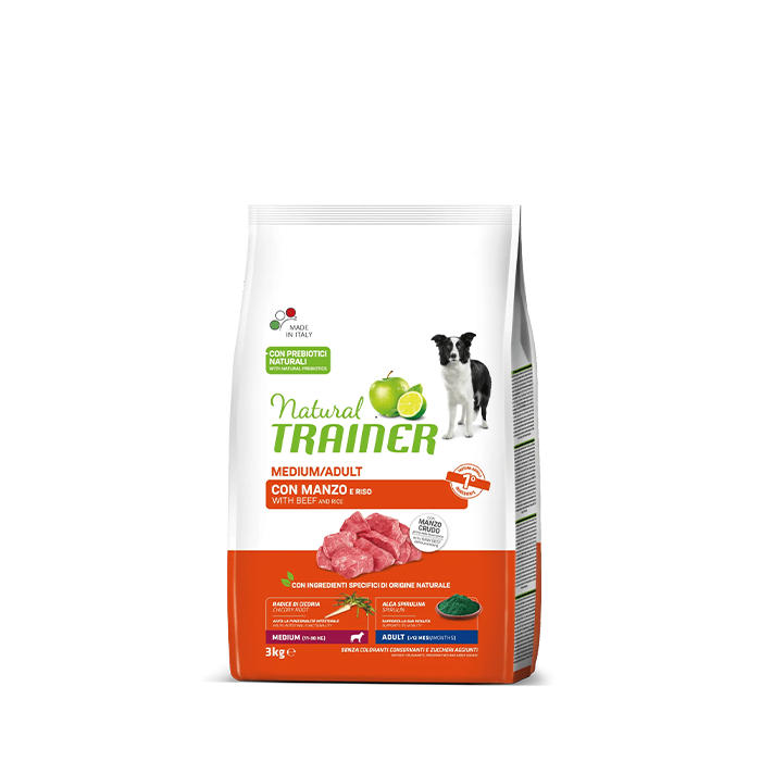 Natural Trainer Medium Adult con Manzo