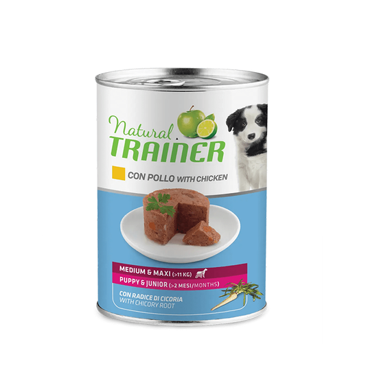 Natural Trainer Medium/Maxi Puppy e Junior con Pollo Wet