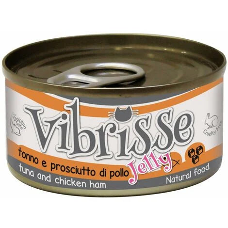 Vibrisse Cat Jelly Tonno e prosciutto di pollo 70 g