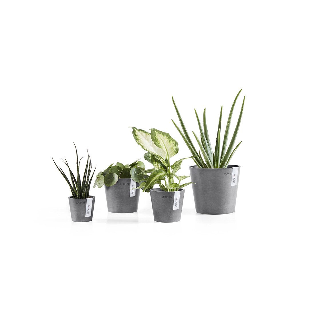 Vaso Tondo Ecopots Amsterdam 17 Grigio