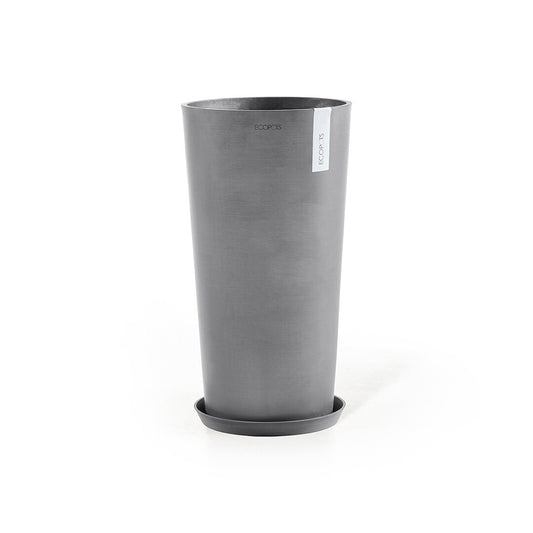 Vaso Tondo Ecopots Amsterdam High 72 Grigio