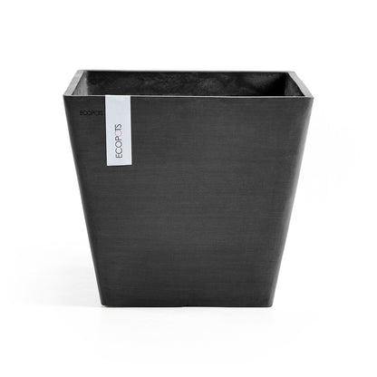 Vaso Squadrato Ecopots Rotterdam 30 Grigio Scuro