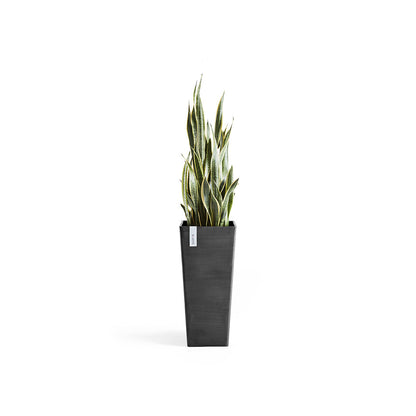 Vaso Squadrato Ecopots Rotterdam High 70 Grigio Scuro