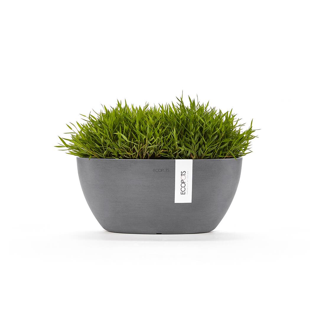 Vaso Ovale Ecopots Sofia 30 Grigio