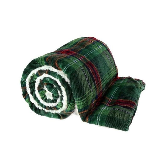 Plaid Larsson Plaid Verde Scuro con Motivo Scozzese