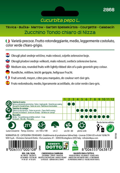 Zucchino Tondo Chiaro di Nizza